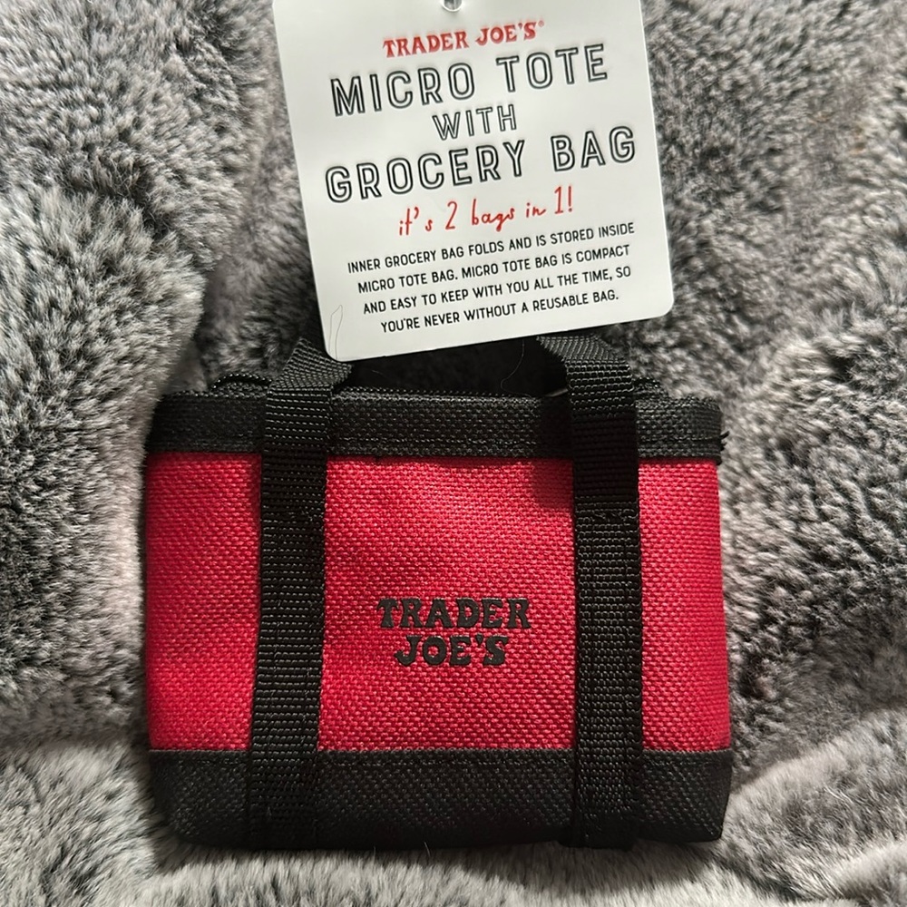 Cute mini Trader Joe's Bag with a full size shopping bag inside